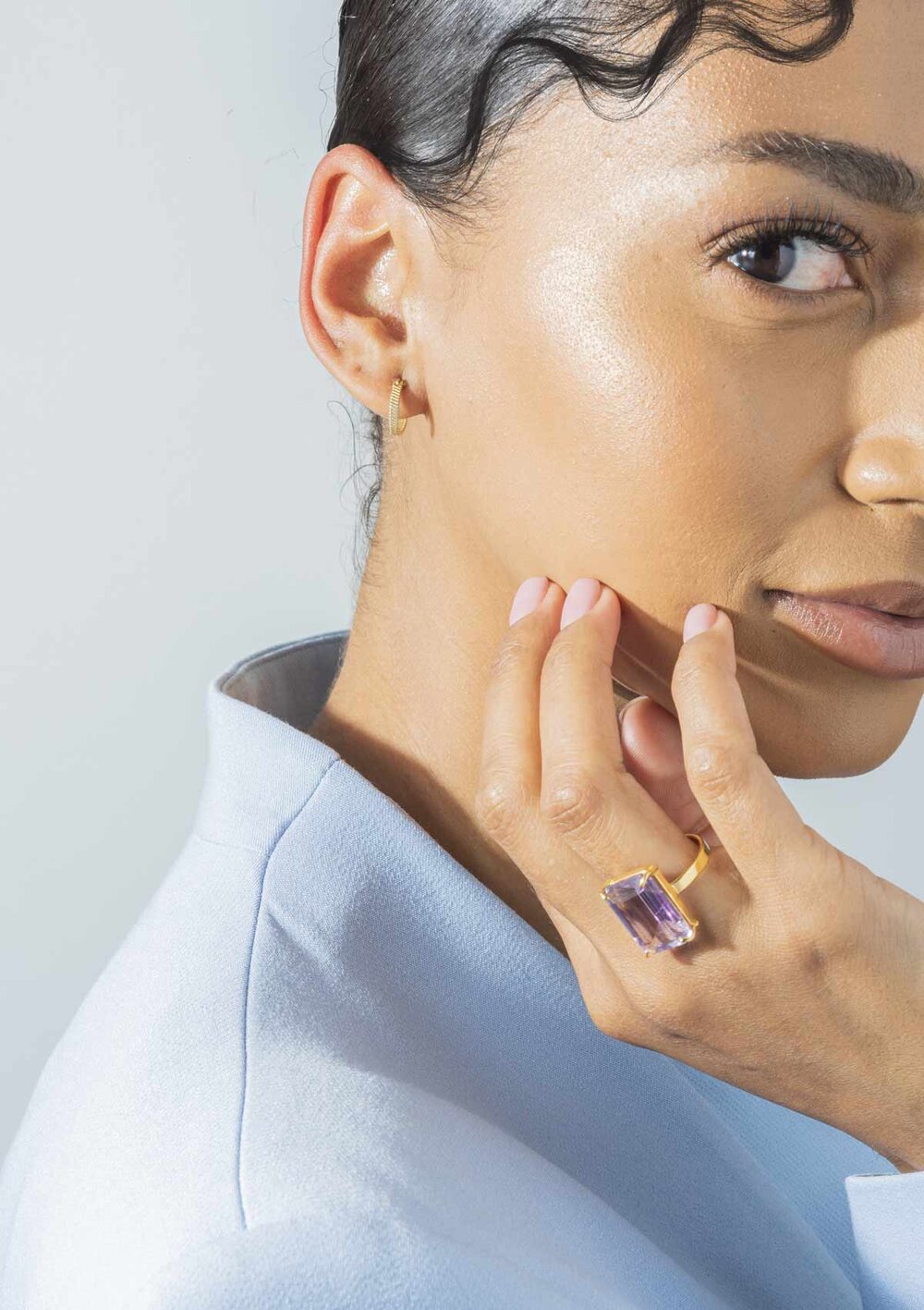 Fortune Teller hoops, forgyldt - Ø12 mm.